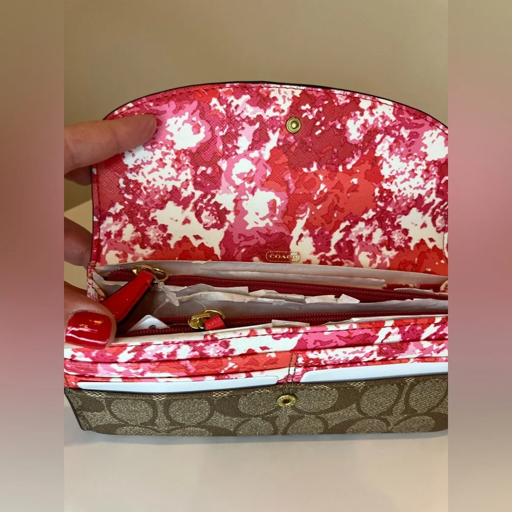 Coach Peyton Signature Slim Envelope With Pouch Wallet - Picture 4 of 8